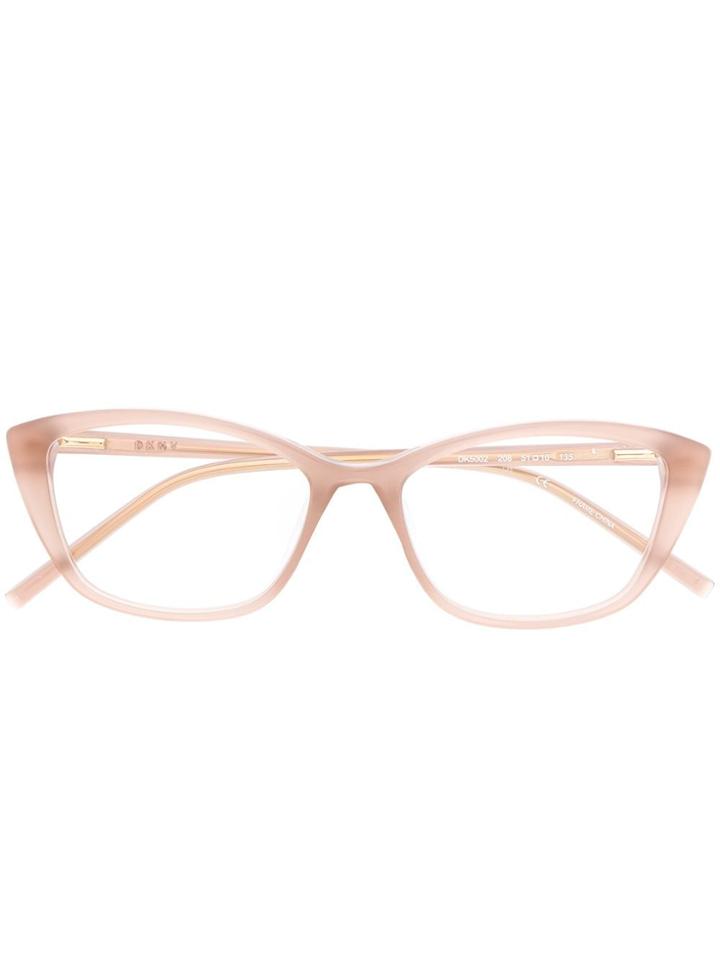 Dkny Branded Square Glasses - Neutrals