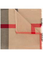Burberry - House Check Scarf - Women - Silk/modal/cashmere - One Size, Nude/neutrals, Silk/modal/cashmere