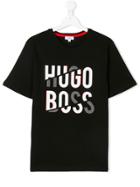 Boss Kids Teen Graphic Logo T-shirt - Black