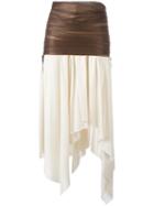 Loewe Asymmetric Skirt, Women's, Size: Small, Nude/neutrals, Silk/cotton/polyamide