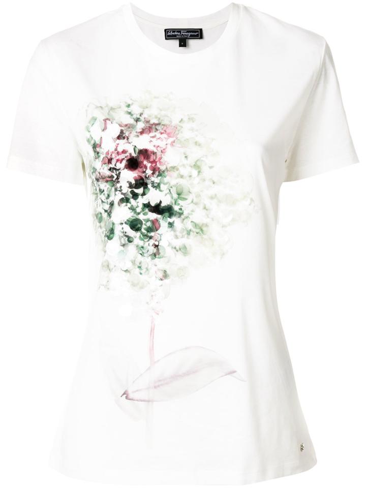 Salvatore Ferragamo Paillette T-shirt - White