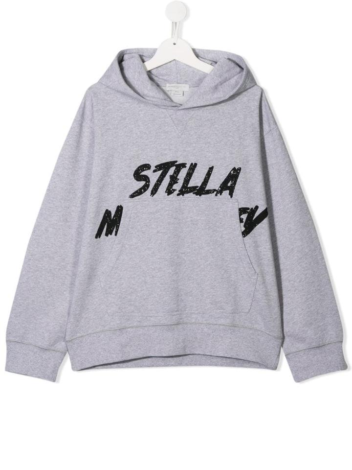 Stella Mccartney Kids Logo Print Hoodie - Grey