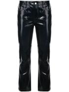 Rta Lambskin Cropped Trousers - Black