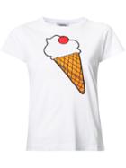 Yazbukey Ice-cream Print T-shirt, Women's, Size: Medium, White, Cotton