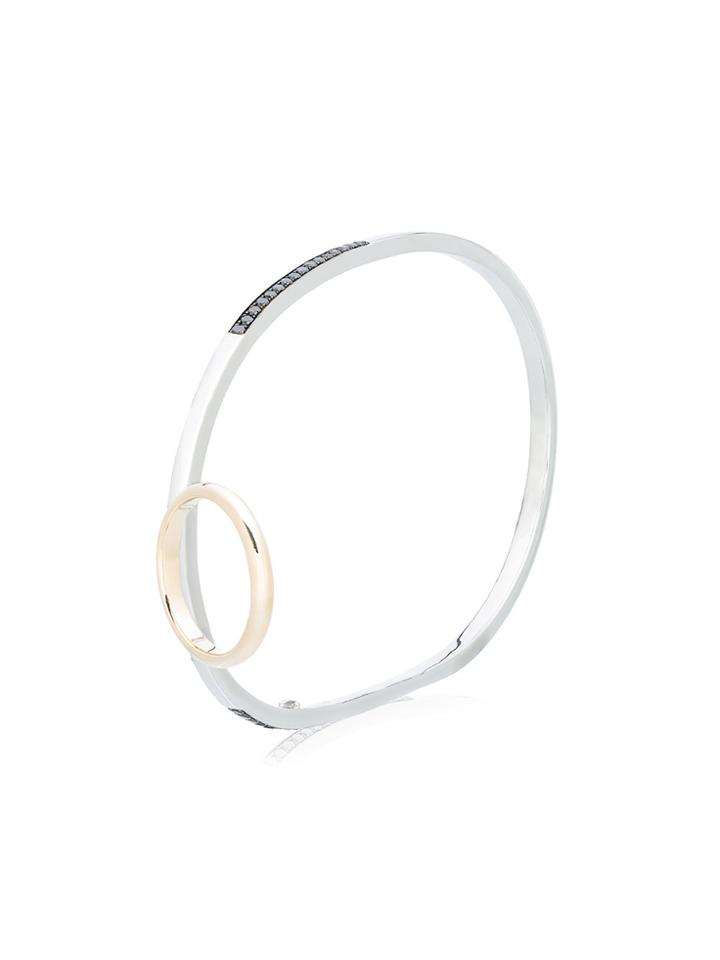 Gaelle Khouri Constance Black Diamond Ring - Metallic