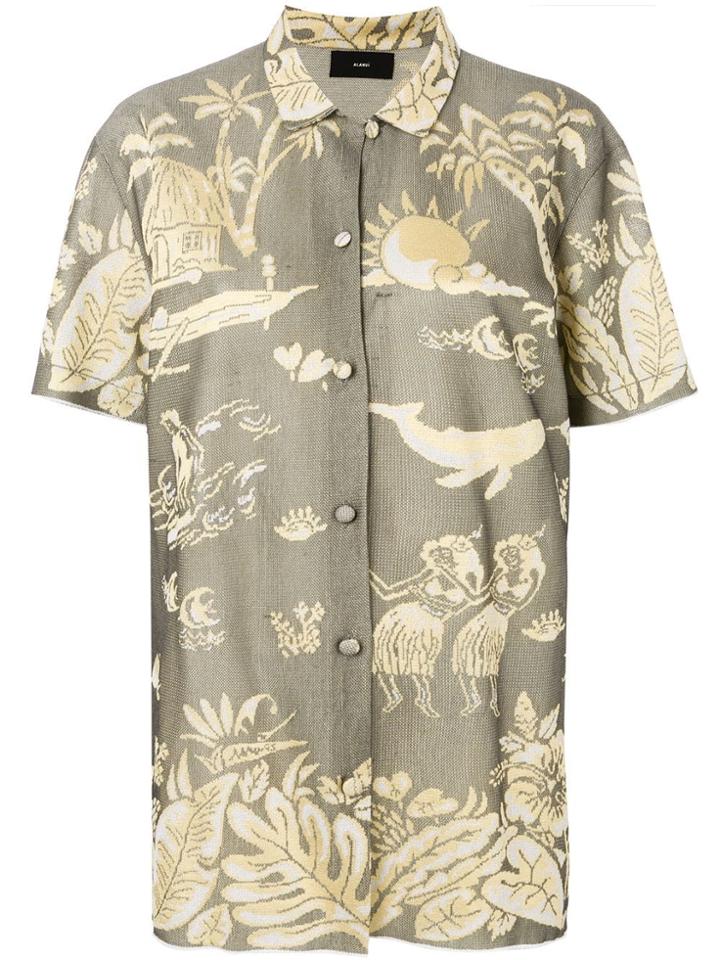 Alanui Woven Pattern Shirt - Green