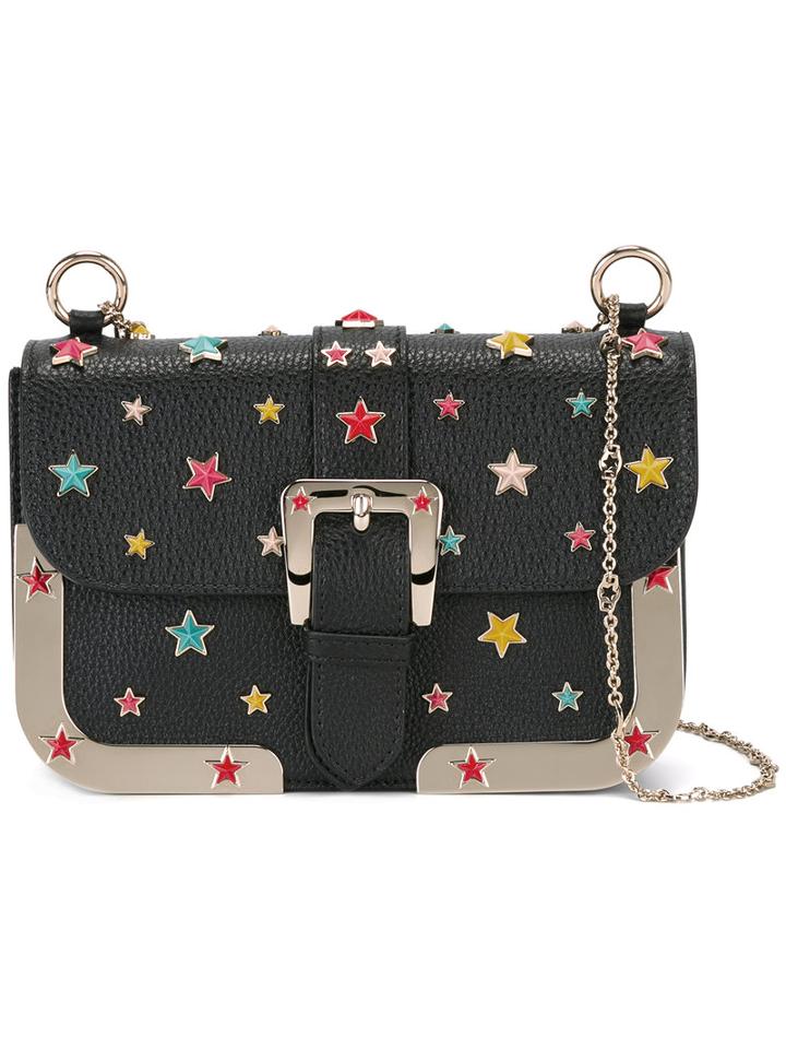 Red Valentino Star Stud Shoulder Bag, Women's, Black, Calf Leather/metal (other)