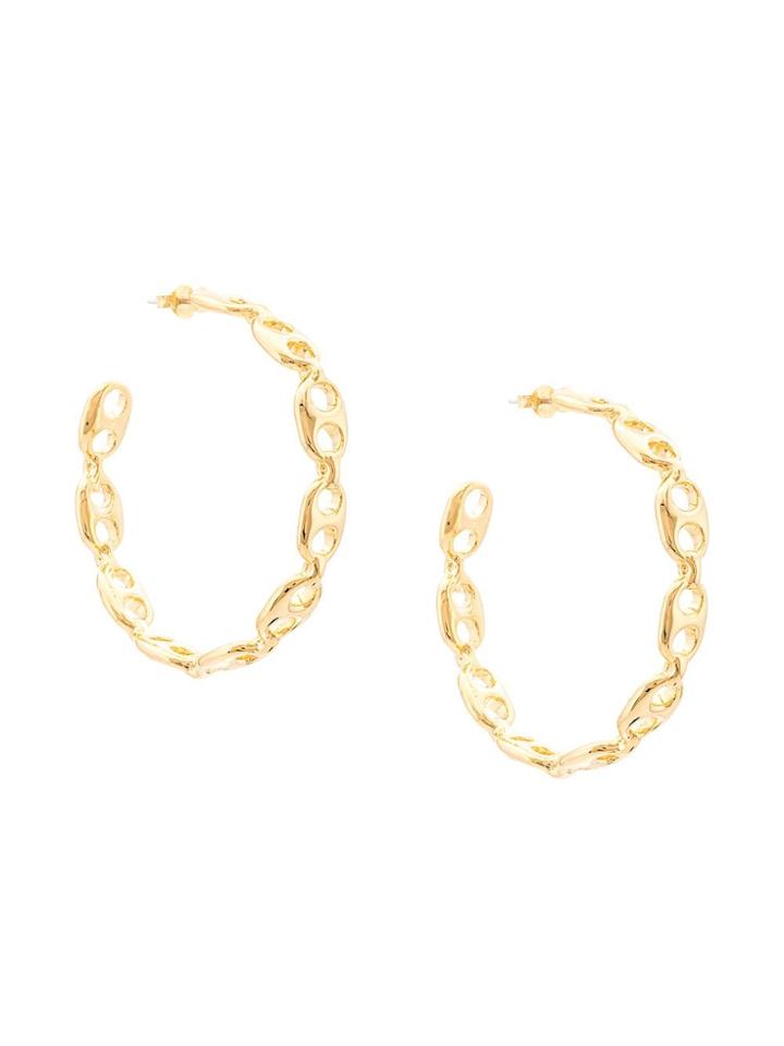 Lizzie Fortunato Jewels Chain-link Hoop Earrings - Gold