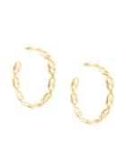Lizzie Fortunato Jewels Chain-link Hoop Earrings - Gold