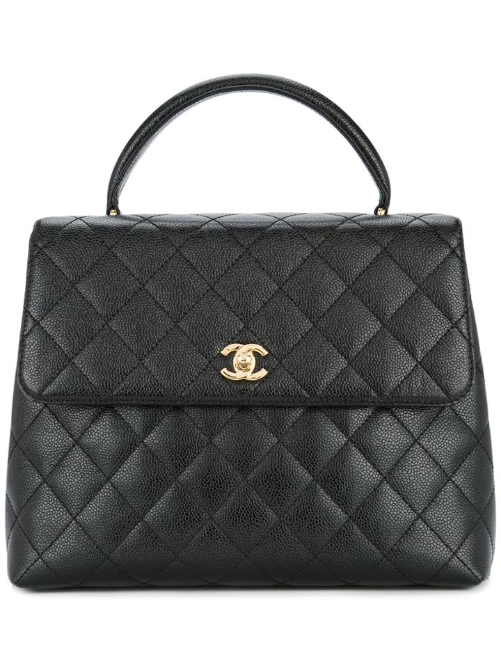 Chanel Vintage Quilted Tote - Black