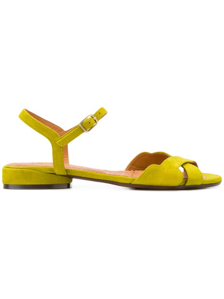 Chie Mihara Crossover Strap Sandals - Green
