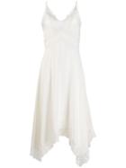 Ermanno Ermanno Lace Trim Dress - White