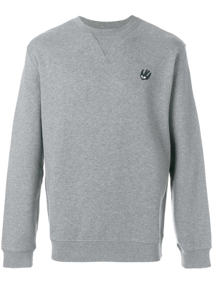 Mcq Alexander Mcqueen Swallow Badge Classic Sweatshirt - Grey