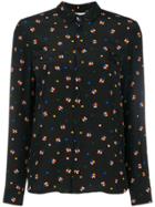 Chinti & Parker Floral Fitted Long-sleeve Shirt - Black