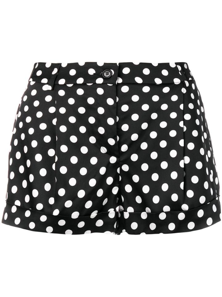 Moschino Polka Dot Print Shorts - Black
