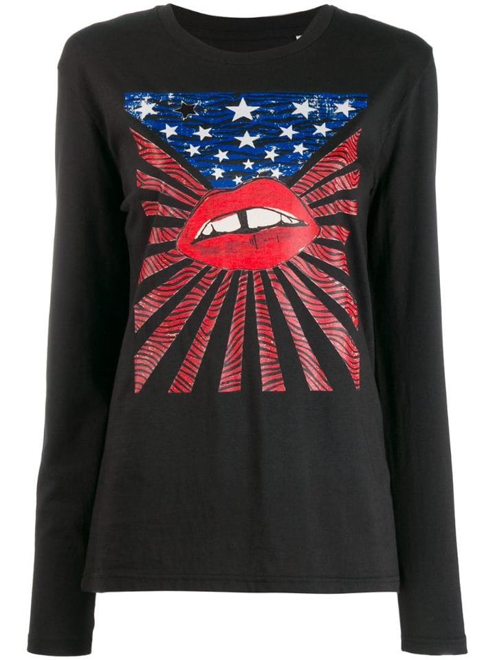 A.f.vandevorst Graphic Print Long-sleeve Top - Black