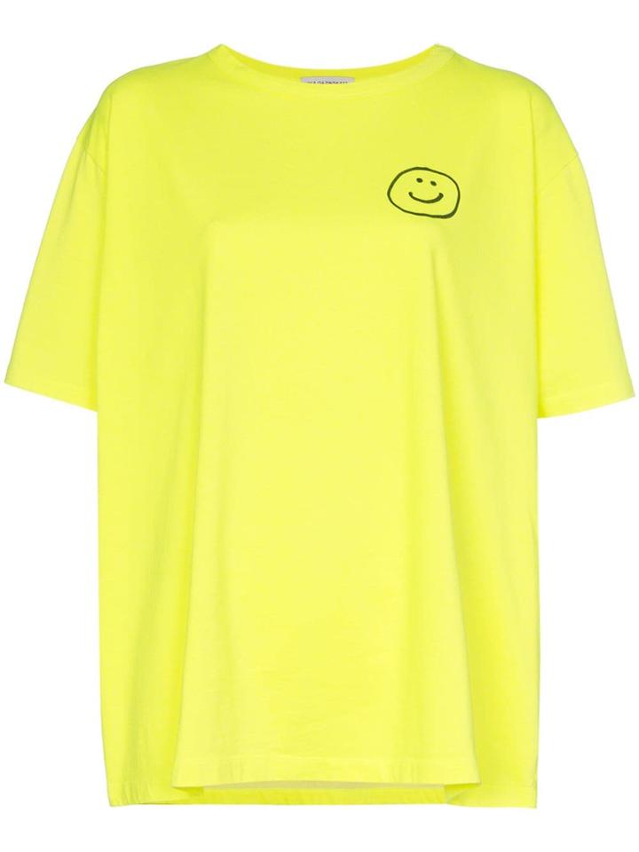 Vika Gazinskaya Smiley Print T-shirt - Yellow