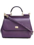 Dolce & Gabbana Medium Sicily Tote - Pink & Purple
