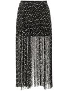 Jacquemus Polka Dot Tassel Embellished Mini Skirt - Black