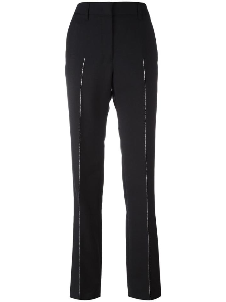 Jil Sander Metallic Detailing Trousers - Black