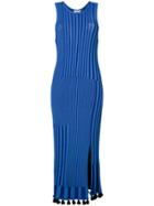 Altuzarra Contrast Stripe Tassel Dress - Blue