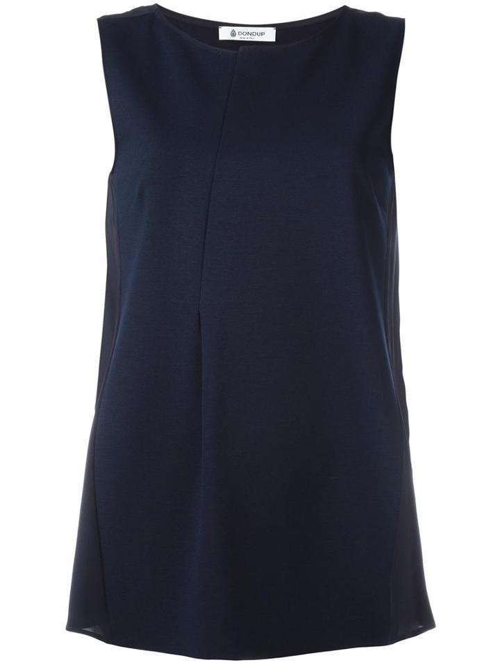 Dondup Flared Tank, Women's, Size: Small, Blue, Viscose/nylon/spandex/elastane