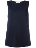 Dondup Flared Tank, Women's, Size: Small, Blue, Viscose/nylon/spandex/elastane