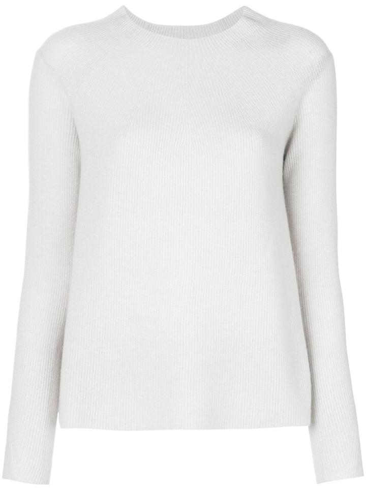 Vince Round Neck Jumper - White