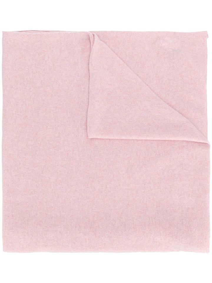 Pringle Of Scotland Fine Knit Blanket Scarf - Pink & Purple