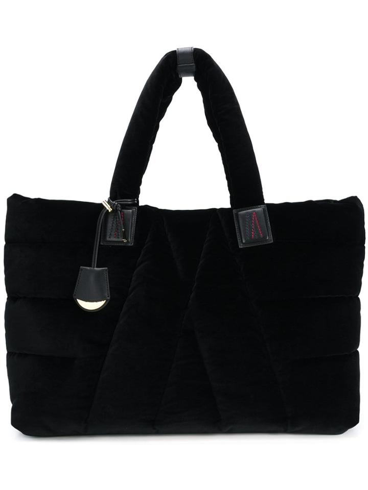 Moncler Quilted Velvet Tote - Black