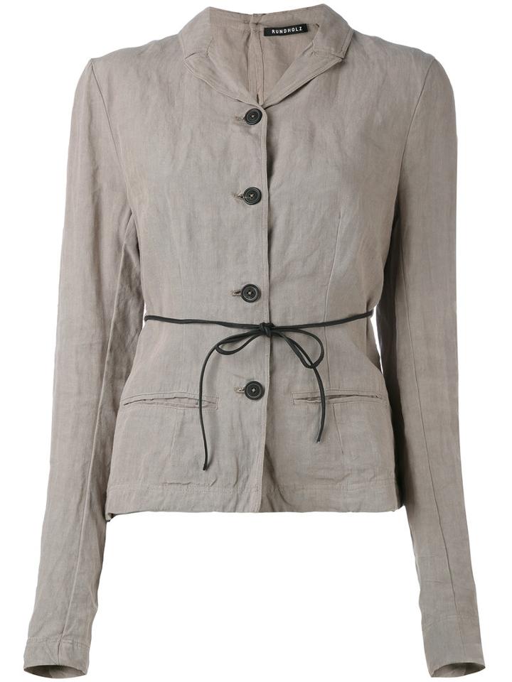 Rundholz - Open Back Jacket - Women - Linen/flax - S, Nude/neutrals, Linen/flax
