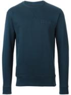Edwin Logo Print Sweatshirt, Men's, Size: S, Blue, Cotton