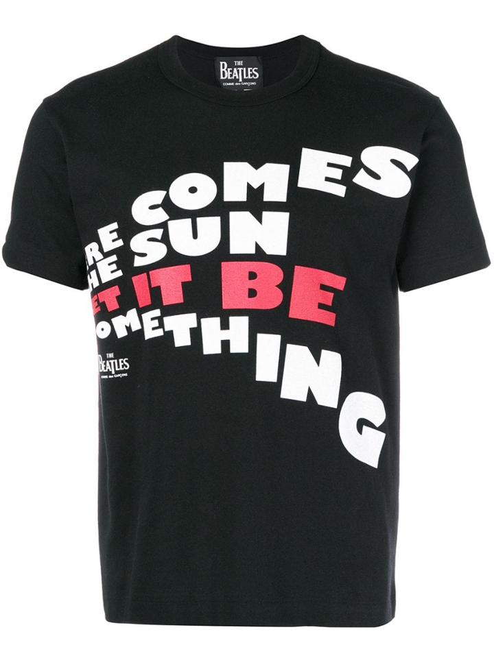 The Beatles X Comme Des Garçons Lyrics Print T-shirt - Black