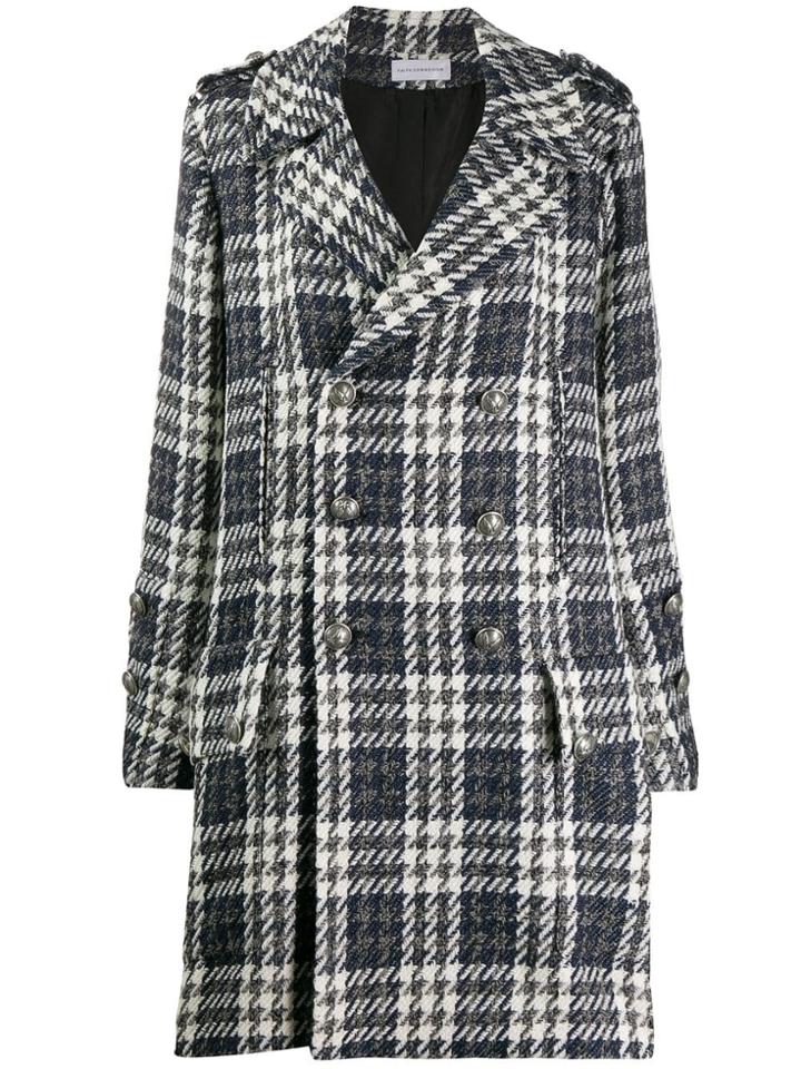 Faith Connexion Herringbone Pea Coat - White