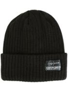 Yohji Yamamoto Ribbed Beanie, Men's, Black, Acrylic/nylon/wool