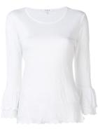 Frame Chain Scalloped Trim Top - White