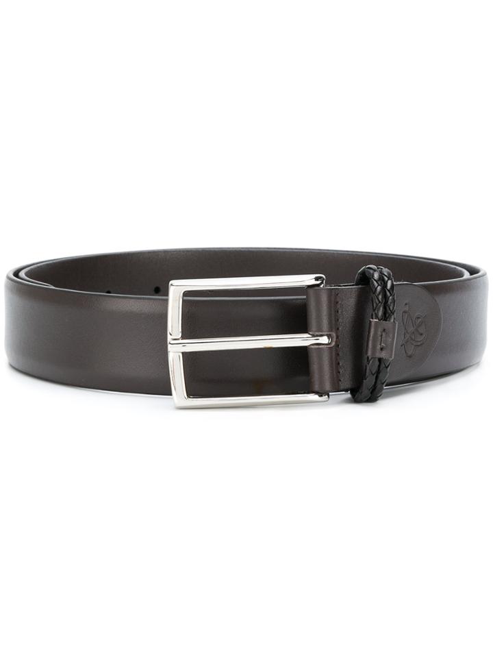 Canali Oversized Buckle Belt - Brown
