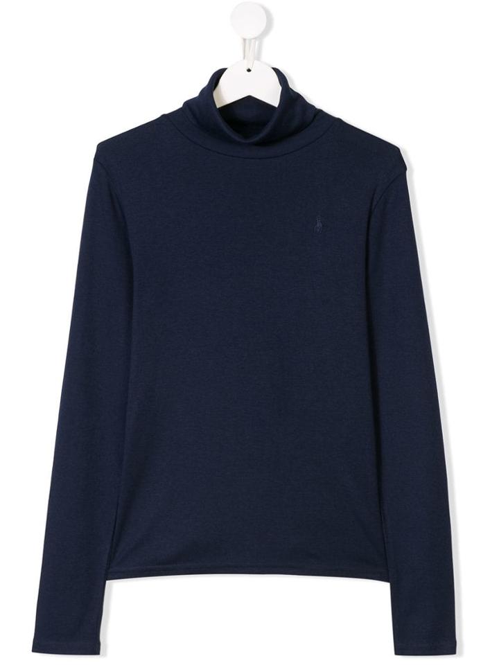 Ralph Lauren Kids Teen Roll Neck Top - Blue