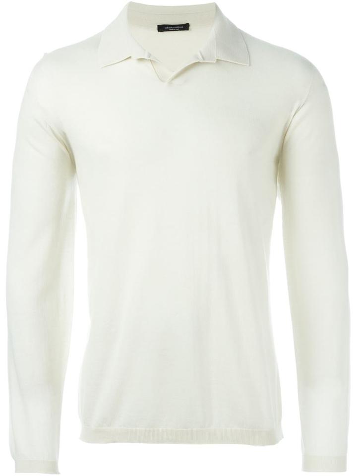 Roberto Collina Polo Sweater, Men's, Size: 50, Nude/neutrals, Merino