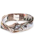 Nanushka - Printed Hairband - Women - Cotton - One Size, Brown, Cotton