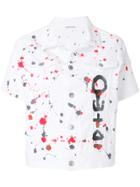 P.a.r.o.s.h. Paint Splash Denim Jacket - White