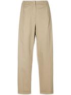 Odeeh Cropped High Waisted Trousers - Nude & Neutrals