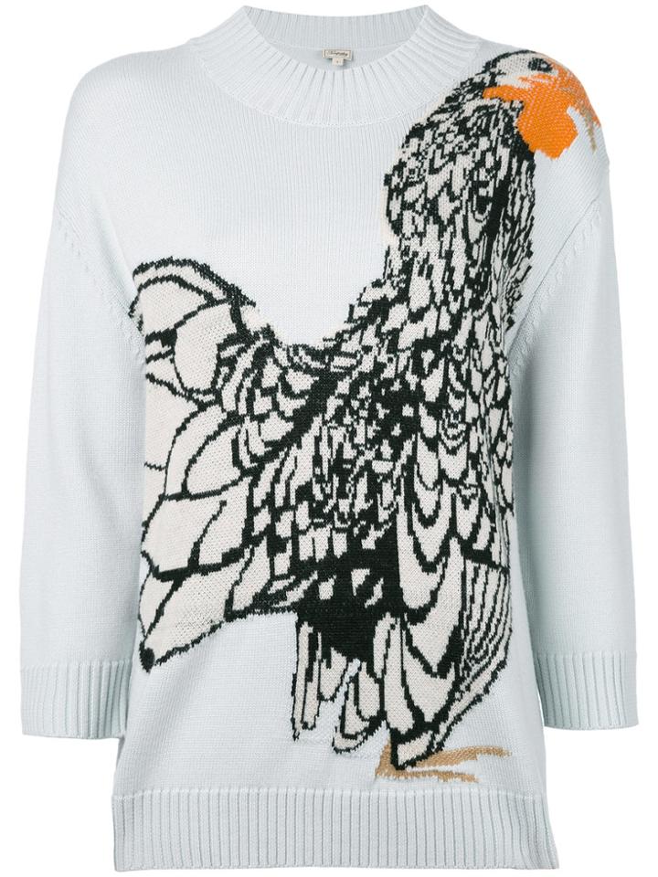 Temperley London Bird Jacquard Knit Jumper - Blue