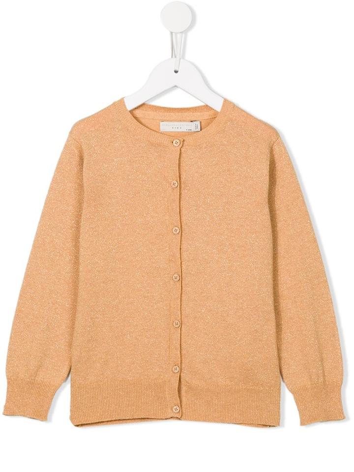 Stella Mccartney Kids 'milla' Cardigan, Girl's, Size: 10 Yrs, Yellow/orange
