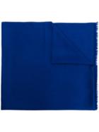 Versace - Plain Colour Shawl - Women - Silk/wool - One Size, Blue, Silk/wool