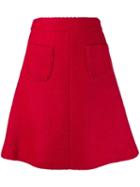 Red Valentino Scallop Detailed A-line Skirt
