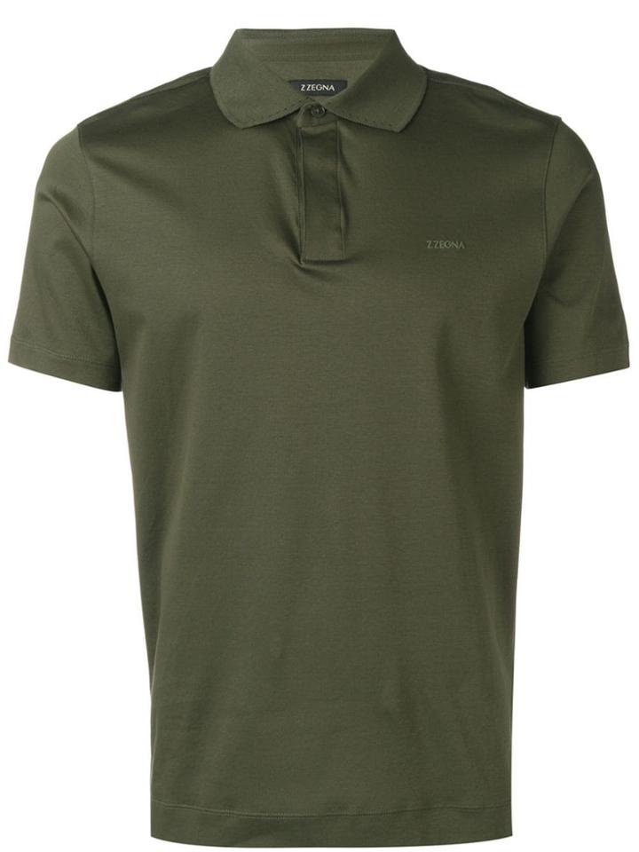 Z Zegna Chest Logo Polo Shirt - Green