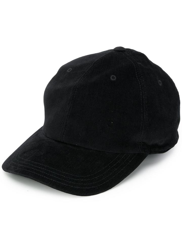 Saint Laurent Corduroy Baseball Cap - Black