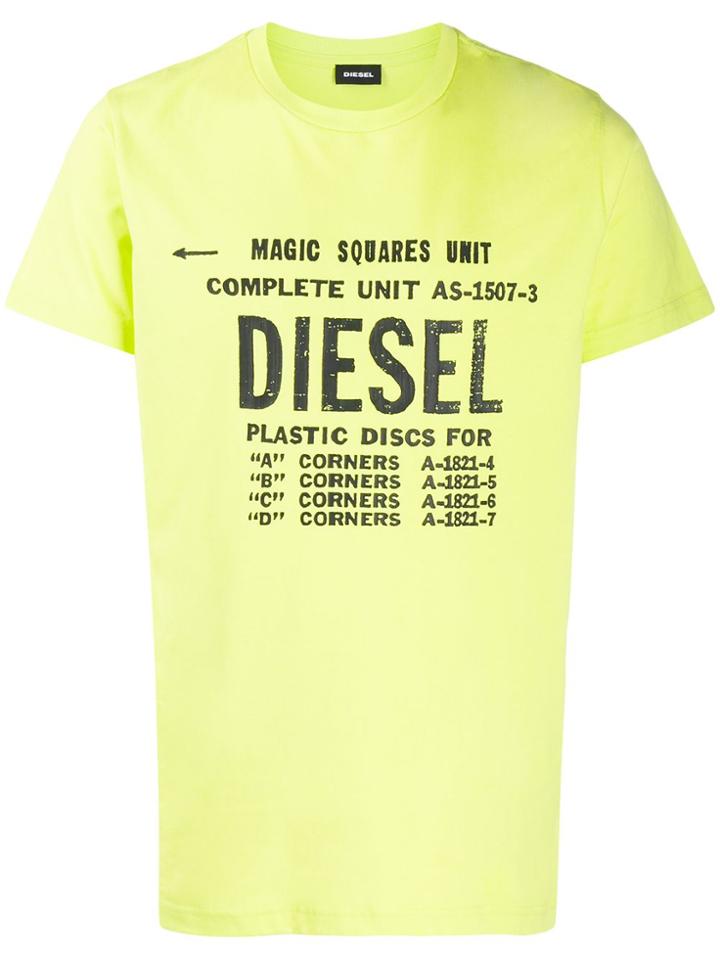 Diesel Industrial Print T-shirt - Yellow