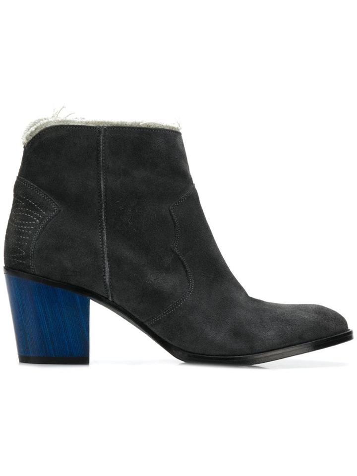 Zadig & Voltaire Molly Fray Boots - Grey